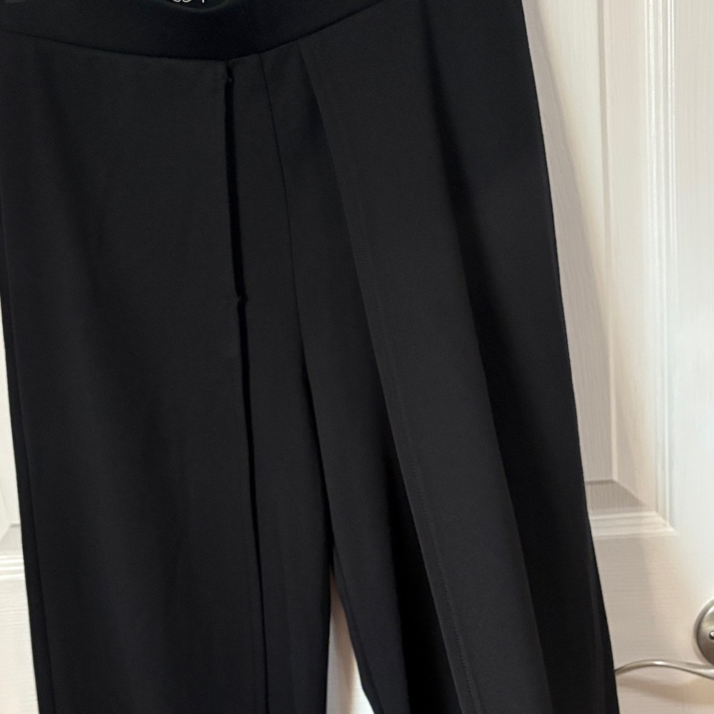 Betabrand Elegant Black Wide-Leg Pants - Picture 3 of 13